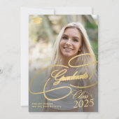 Eleganter Abschluss mit 6 Foto-Collage Ankündigung (Vorderseite)