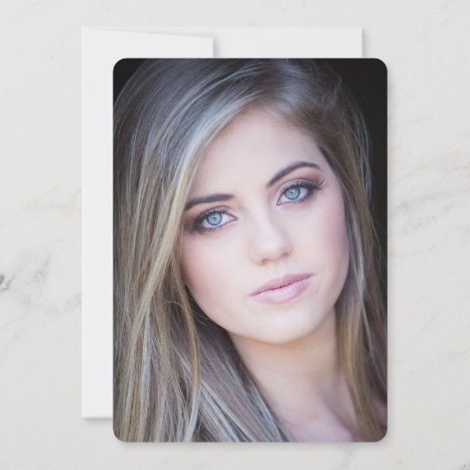 Eleganter Abschluss mit moderner Wasserfarbe Einladung (Rückseite)