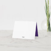 Eleganter Abschluss Moderne Lila Mortaboard Dankeskarte (Rückseite)