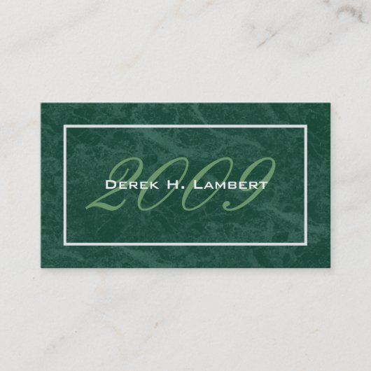 Eleganter Abschluss-Namenskarten - Klasse von 2009 Telefonnummerkarte (Vorderseite)