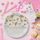 Eleganter Abschluss Ombre Gold Cap Toss Paper Plat Pappteller (Party)