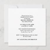 Eleganter Abschluss Personalisiert 8 Fotomaterial Einladung (Rückseite)