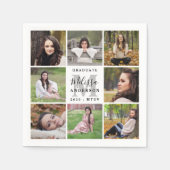 Eleganter Abschluss Personalisiert 8 Fotomaterial Serviette (Vorderseite)