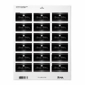 Eleganter Abschluss Satin graue Imitate Silbergren Adressaufkleber (Vorne)