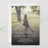 Eleganter Abschluss Script 2-seitig Foto Grad Part Einladung (Rückseite)