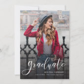 Eleganter Abschluss Script Foto 2025 Grad Ankündigung (Vorderseite)