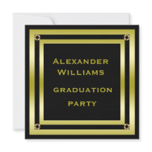 Eleganter Abschluss von Black & Gold Gerahmt Man