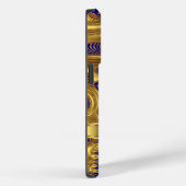 Eleganter Abstrakter Blue-Gold-Bow-Trimm Case-Mate iPhone Hülle (Rückseite / Rechts)