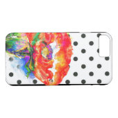 Eleganter abstrakter, blühender Polka-Punkt Case-Mate iPhone Hülle (Rückseite (Horizontal))