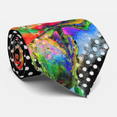 Eleganter abstrakter, blühender Polka-Punkt Krawatte (Gerollt)