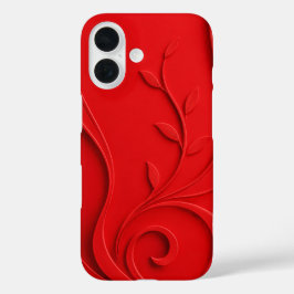 Eleganter abstrakter Blumen Premium-Stilvoll iPhone 16 Hülle