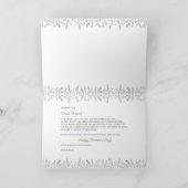 Eleganter Abstrakter Blumenhaar - Frauentag Dankeskarte (Innenseite)