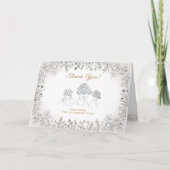 Eleganter Abstrakter Blumenhaar - Frauentag Dankeskarte (Vorderseite)