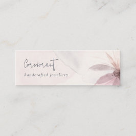 Eleganter Abstrakter Blush Wasserfarben Mini Visitenkarte