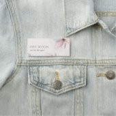 Eleganter Abstrakter Blush Wasserfarben Namensschild (Beispiel)