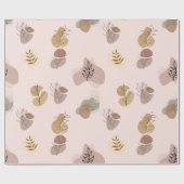 Eleganter Abstrakter botanischer Minimalistischer  Geschenkpapier (Flach)