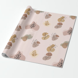 Eleganter Abstrakter botanischer Minimalistischer  Geschenkpapier