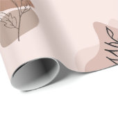 Eleganter Abstrakter botanischer Minimalistischer  Geschenkpapier (Rolleneckpunkt)