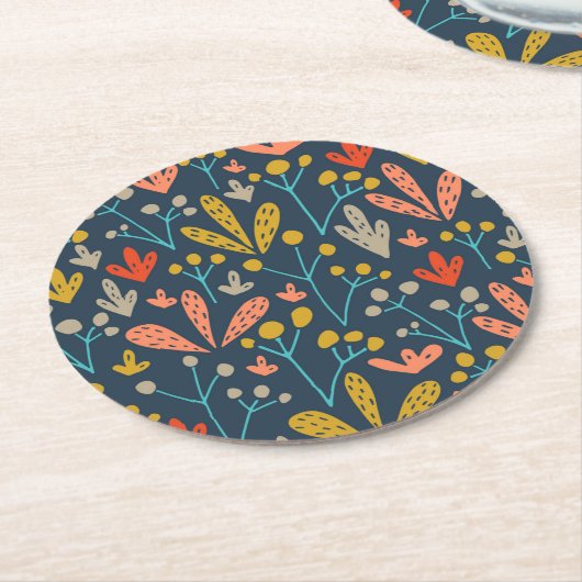 Eleganter abstrakter botanischer | Untersetzer (Angewinkelt)