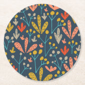 Eleganter abstrakter botanischer | Untersetzer (Vorderseite)