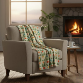 Eleganter Abstrakter Frühling Fleecedecke