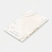 Eleganter Abstrakter Glitzer Ivory Gold Post-it Klebezettel (angewinkelt)
