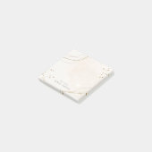 Eleganter Abstrakter Glitzer Ivory Gold Post-it Klebezettel (angewinkelt)