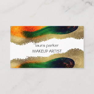 Eleganter Abstrakter Gold Glitzer Moderner Spritze Visitenkarte