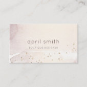 Eleganter Abstrakter Gold Lila Watercolor Glitzer Visitenkarte (Vorderseite)