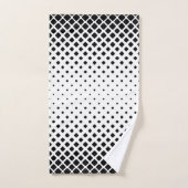 Eleganter abstrakter Gradient schwarzer Diamanten Badhandtuch Set (Handtuch)