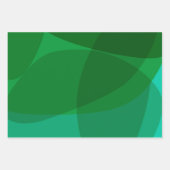 Eleganter Abstrakter grüner Weihnachtsfeiertag Geschenkpapier Set (Vorderseite 2)