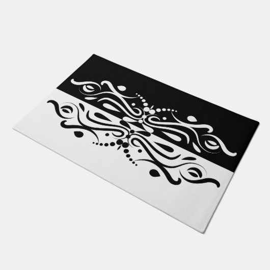 Eleganter Abstrakter Harlequin-Stil Fußmatte (Schrägansicht)