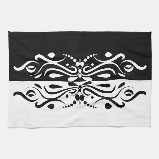 Eleganter Abstrakter Harlequin-Stil Geschirrtuch (Horizontal)