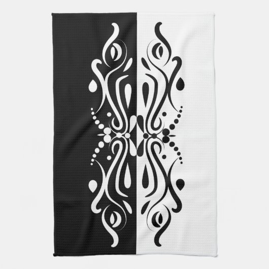 Eleganter Abstrakter Harlequin-Stil Geschirrtuch (Vertikal)