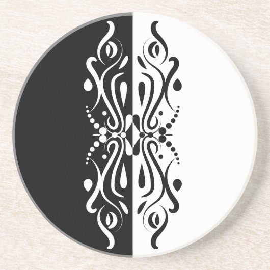 Eleganter Abstrakter Harlequin-Stil Getränkeuntersetzer (Vorne)