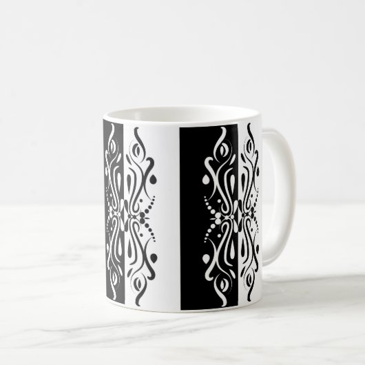 Eleganter Abstrakter Harlequin-Stil Kaffeetasse (VorderseiteRechts)