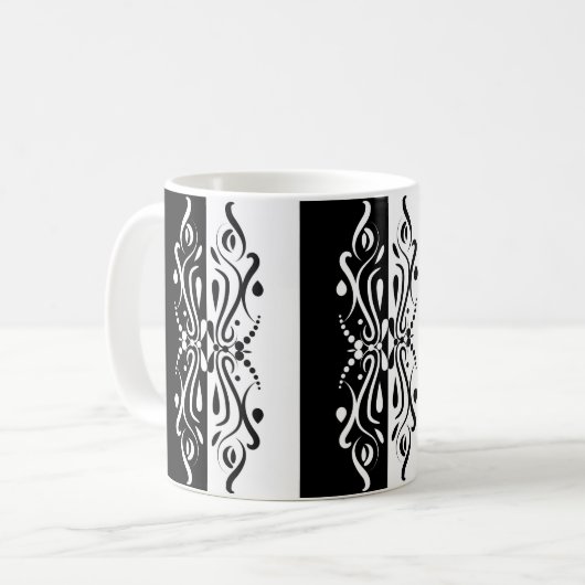 Eleganter Abstrakter Harlequin-Stil Kaffeetasse (Vorderseite Links)