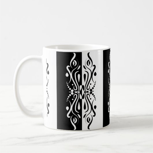 Eleganter Abstrakter Harlequin-Stil Kaffeetasse (Links)