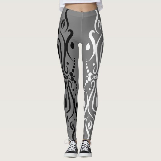 Eleganter Abstrakter Harlequin-Stil Leggings (Vorderseite)