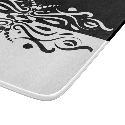 Eleganter Abstrakter Harlequin-Stil Schneidebrett (Ecke)