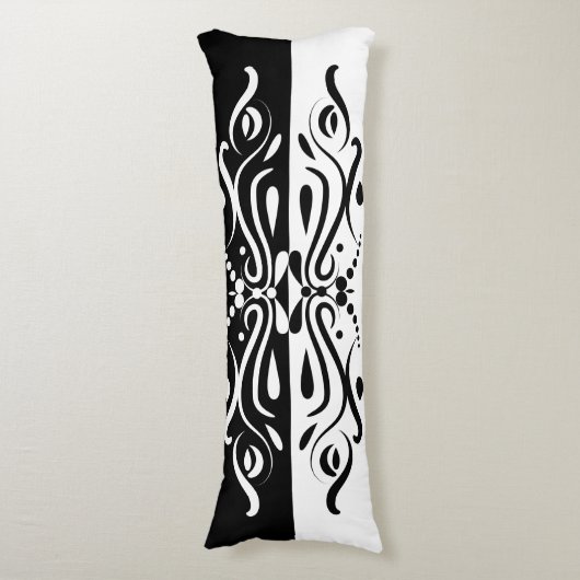 Eleganter Abstrakter Harlequin-Stil Seitenschläferkissen (Vorderseite Vertikal)