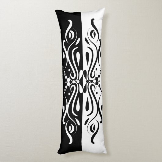 Eleganter Abstrakter Harlequin-Stil Seitenschläferkissen (Rückseite (Vertikal))