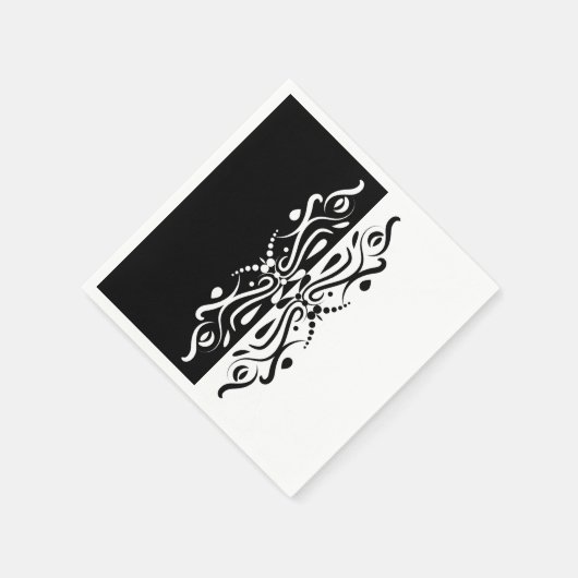 Eleganter Abstrakter Harlequin-Stil Serviette (Ecke)