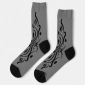 Eleganter Abstrakter Harlequin-Stil Socken (Linkes Detail)