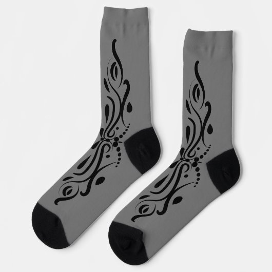 Eleganter Abstrakter Harlequin-Stil Socken (Linkes Detail)