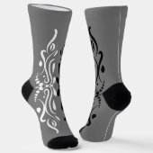 Eleganter Abstrakter Harlequin-Stil Socken (Gewinkelt)