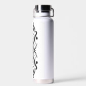 Eleganter Abstrakter Harlequin-Stil Trinkflasche (Rückseite)