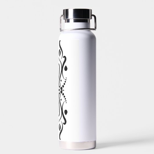 Eleganter Abstrakter Harlequin-Stil Trinkflasche (Rückseite)