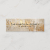 Eleganter Abstrakter Ivory Gold Glitzer Beruflich Mini Visitenkarte (Vorderseite)