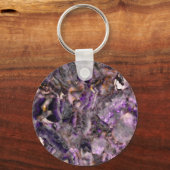 Eleganter abstrakter lila Lavendel Schlüsselanhänger (Vorderseite)